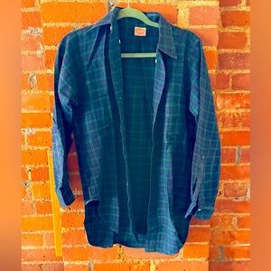 Vintage Brooks Brothers Blue Plaid button down